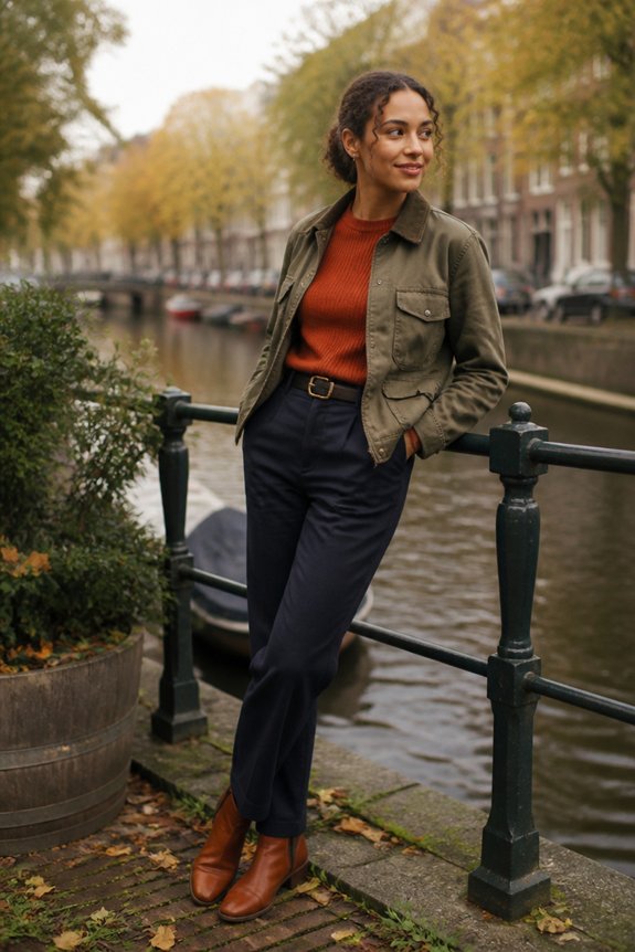 autumn chic layered outfit