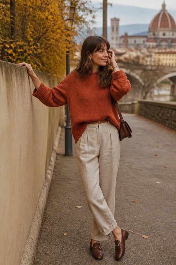 autumn cozy neutral ensemble