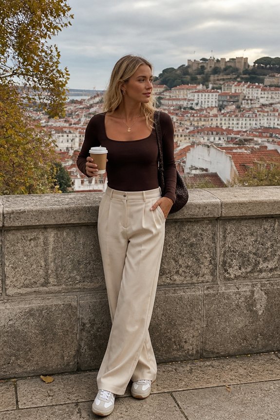 autumn neutral chic ensemble