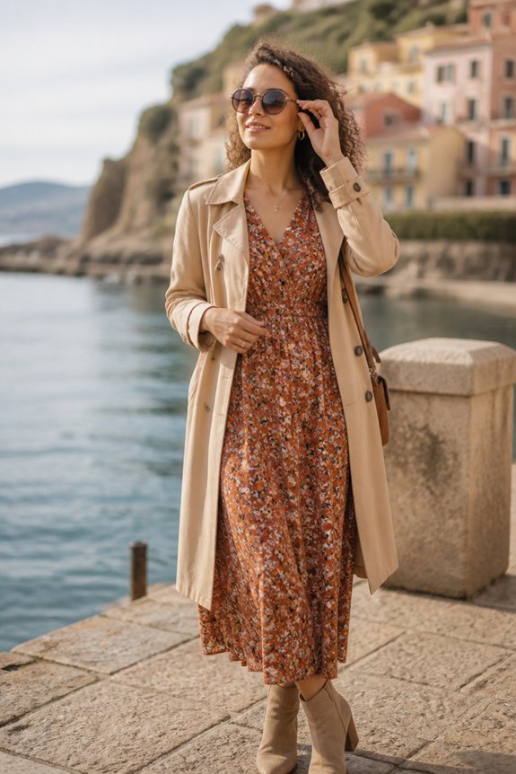 autumn ready floral layering ensemble