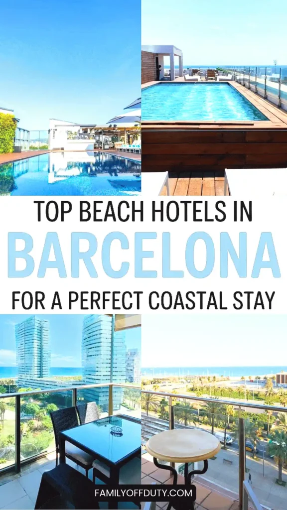 Stunning views from top beach hotels in Barcelona, showcasing pools and coastal scenery for an ideal getaway.