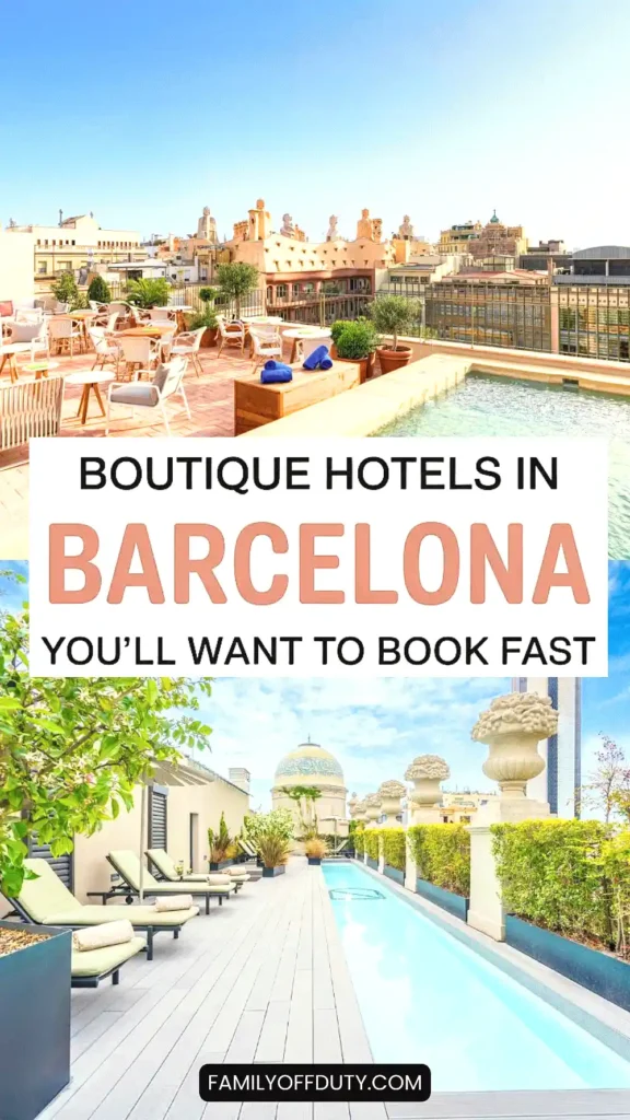 Rooftop pools and lounge areas at boutique hotels in Barcelona, perfect for travelers seeking luxury and relaxation.
