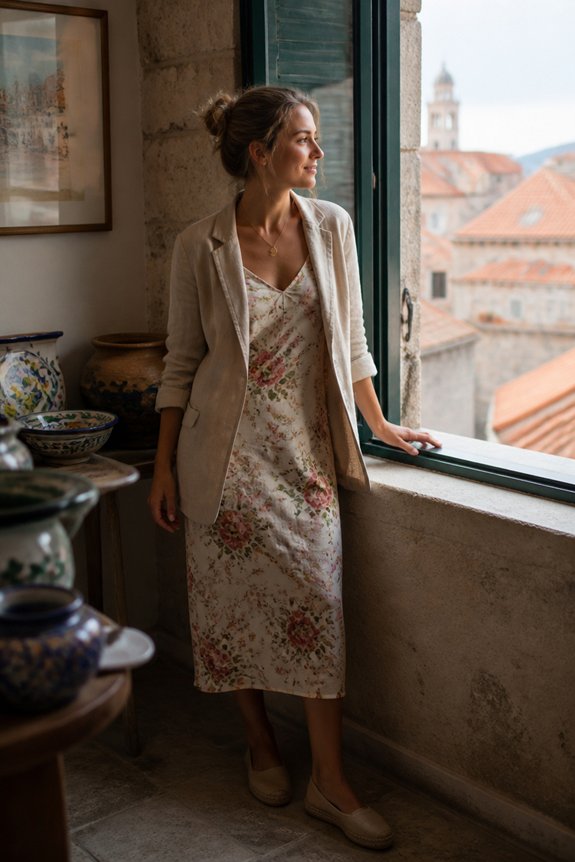 breezy floral summer outfit
