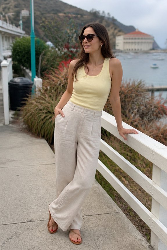breezy linen summer outfit