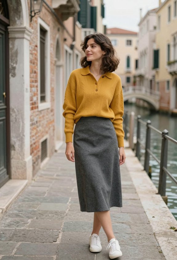 bright polo stylish skirt