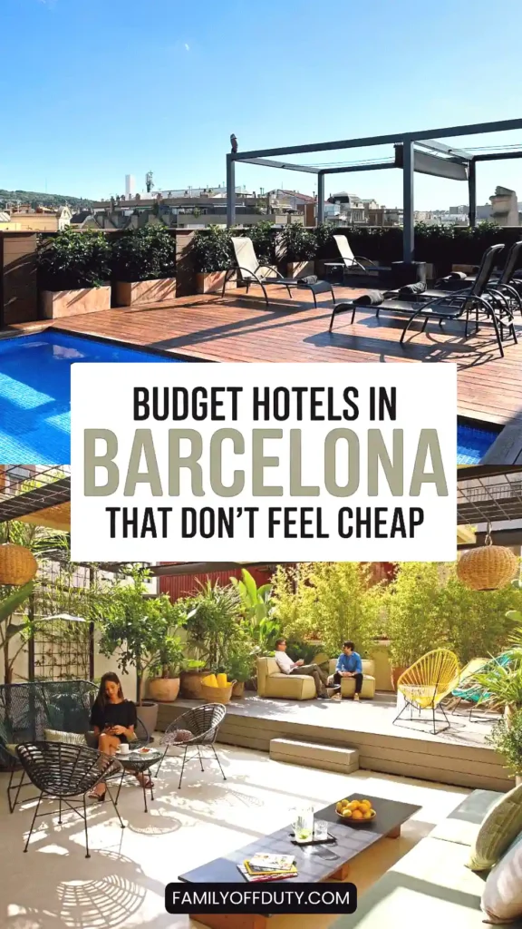 Relaxing rooftop and garden spaces at budget hotels in Barcelona offering comfort without overspending.