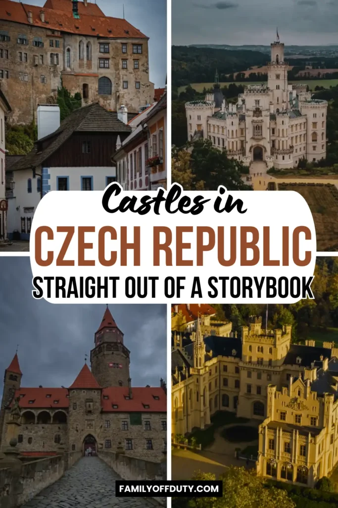 Stunning castles in the Czech Republic, resembling storybook settings, showcasing picturesque architecture.