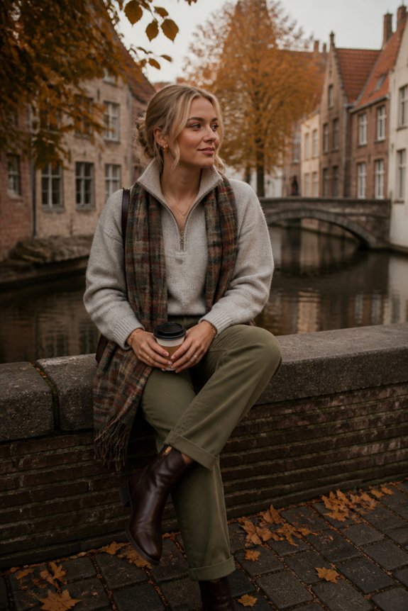 casual autumn layered look