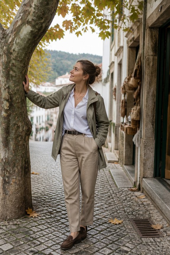 casual autumn rain ready outfit