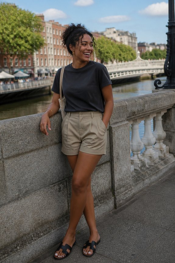 casual charcoal summer outfit