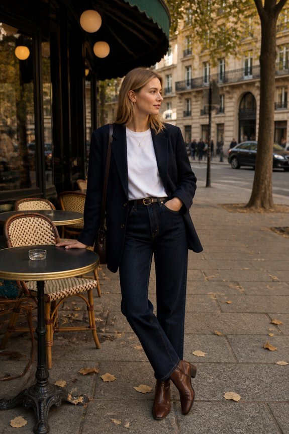 casual chic layering style