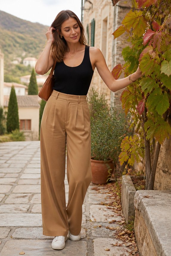 casual chic neutral ensemble