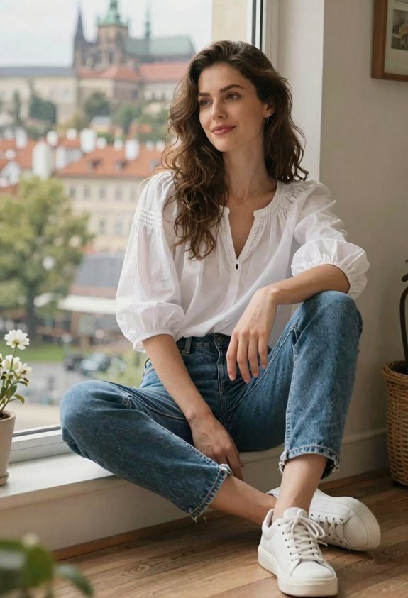 casual chic outfit ensemble