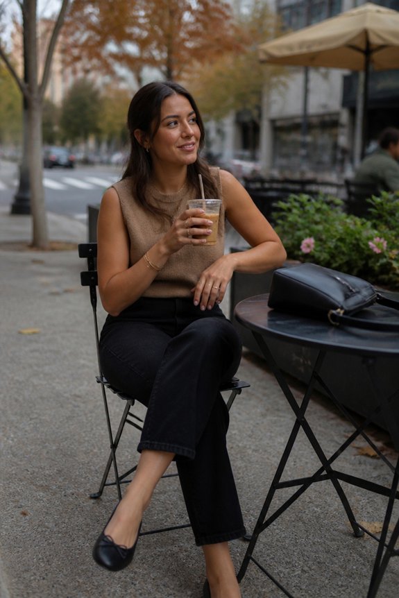 casual chic sleeveless ensemble
