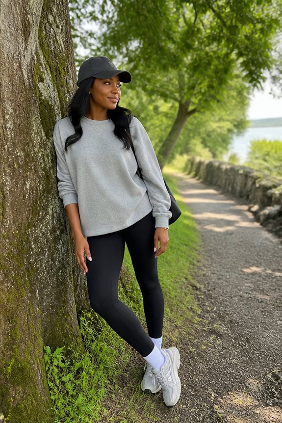 casual cozy athletic outfit