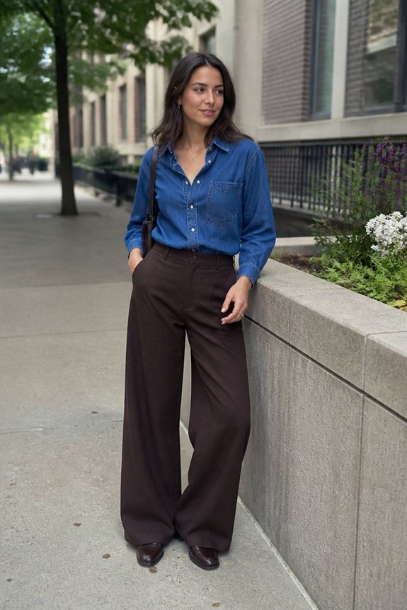 casual denim and chocolate
