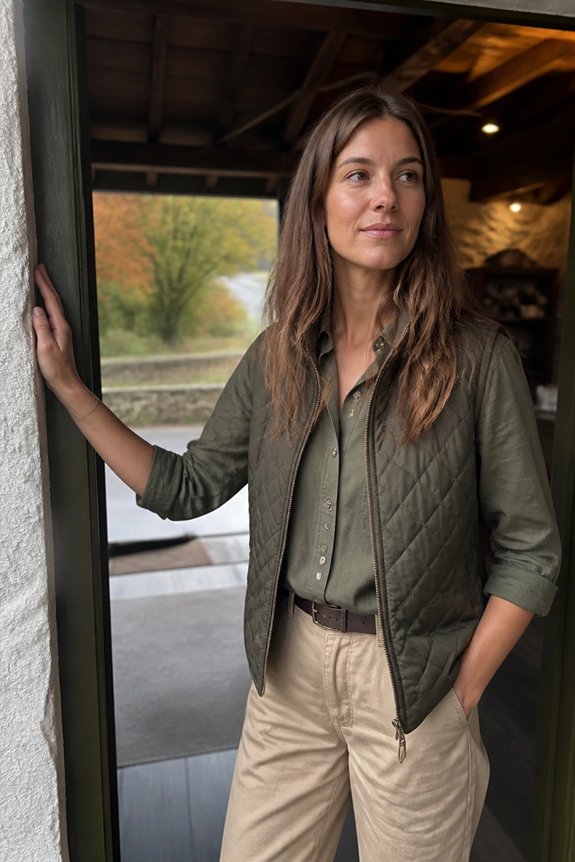 casual earth toned layering