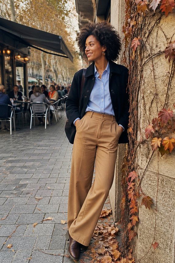 casual elegant layered outfit