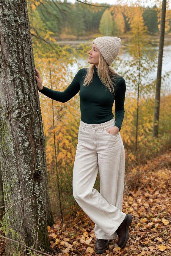 casual green layered outfit