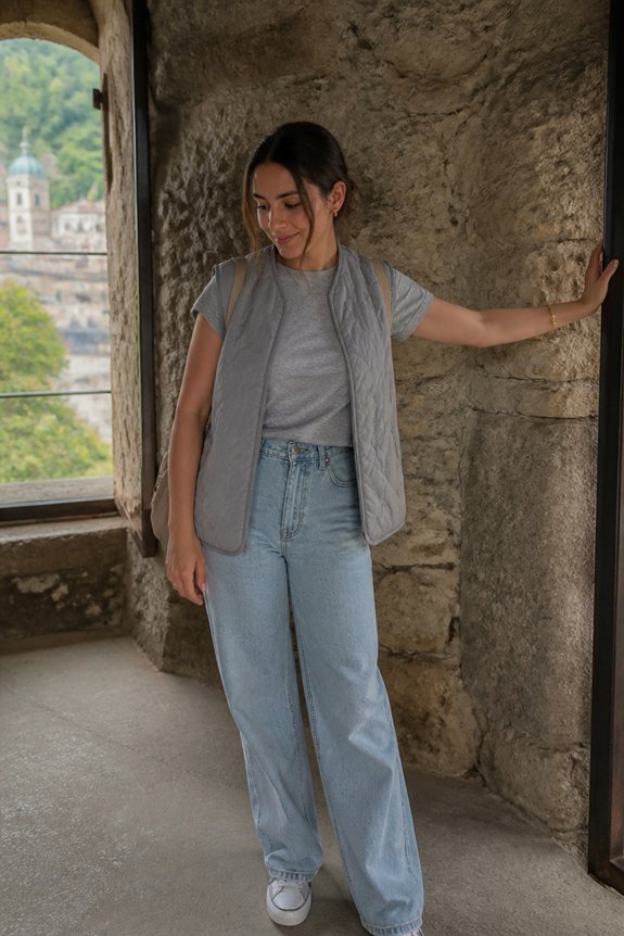 casual layered cotton outfit
