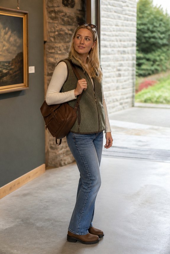 casual layered outdoor outfit