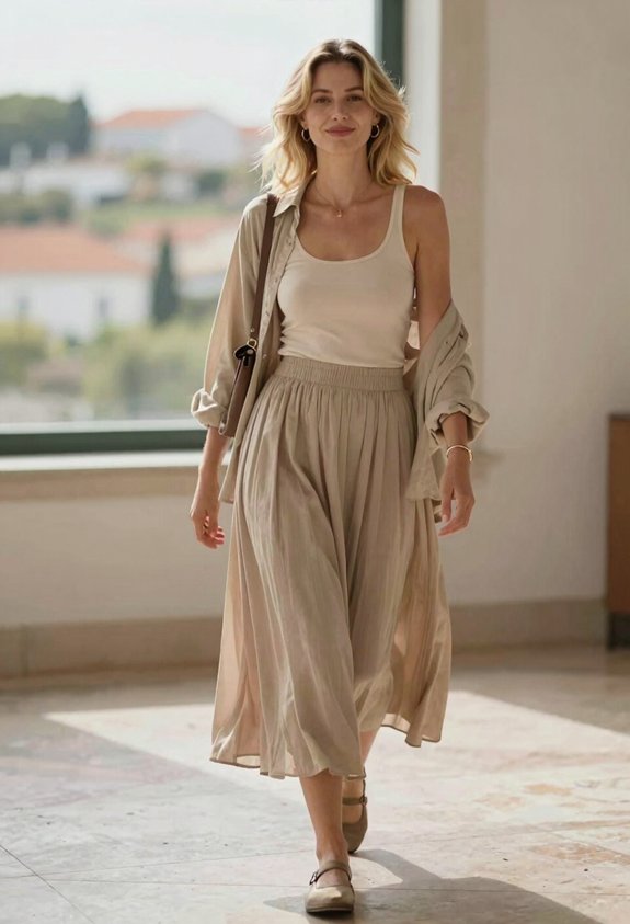 casual layering for transition