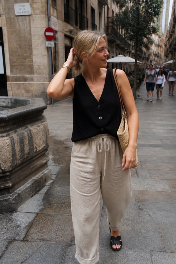 casual linen summer outfit