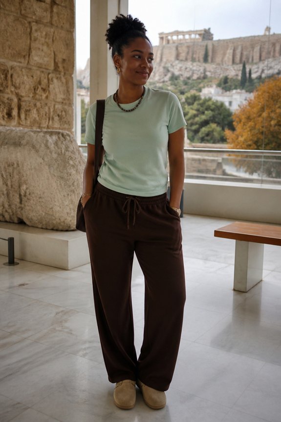 casual mint cotton outfit