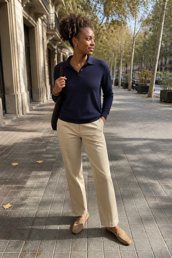 casual navy beige footwear