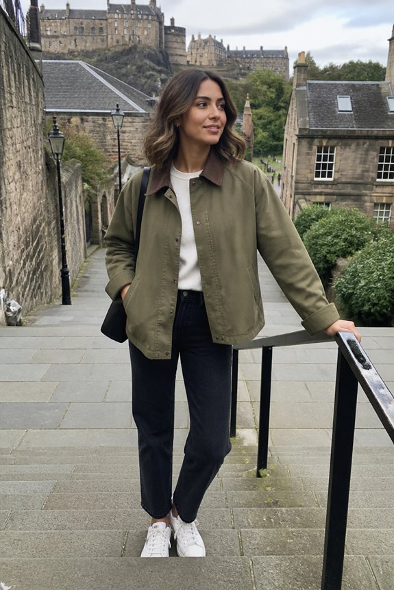 casual olive utility outfit