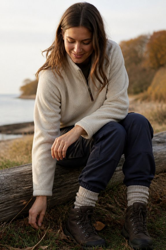 casual outdoor layered outfit