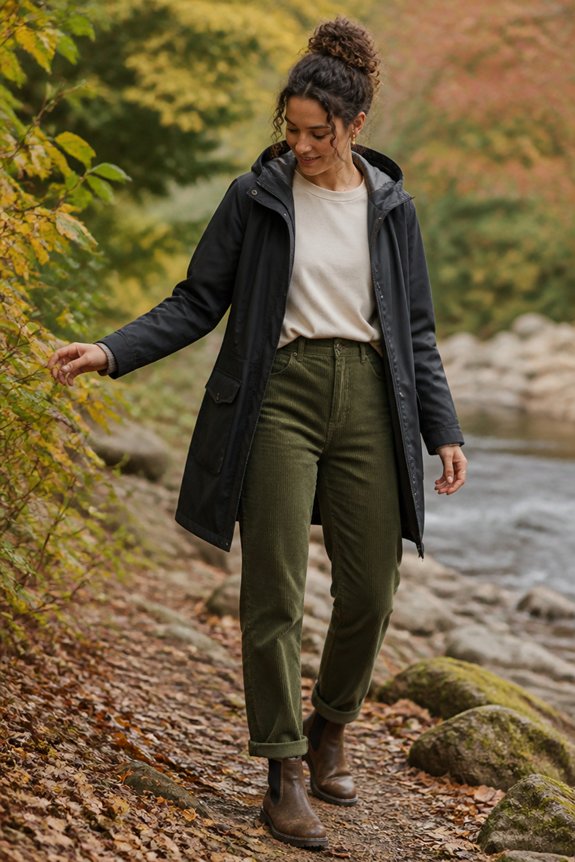 casual rainy day outfit