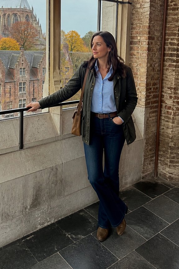 casual rainy day outfit