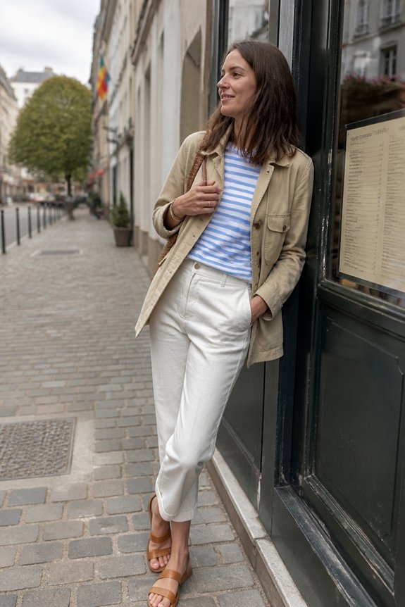 casual sky blue ensemble