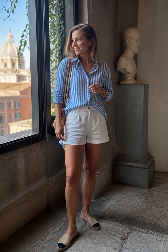 casual summer beach look