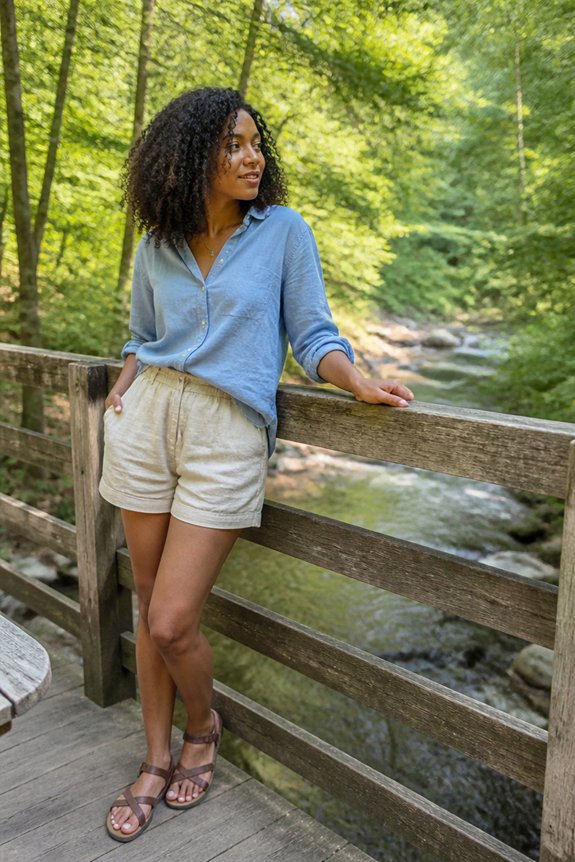 casual summer hiking outfit
