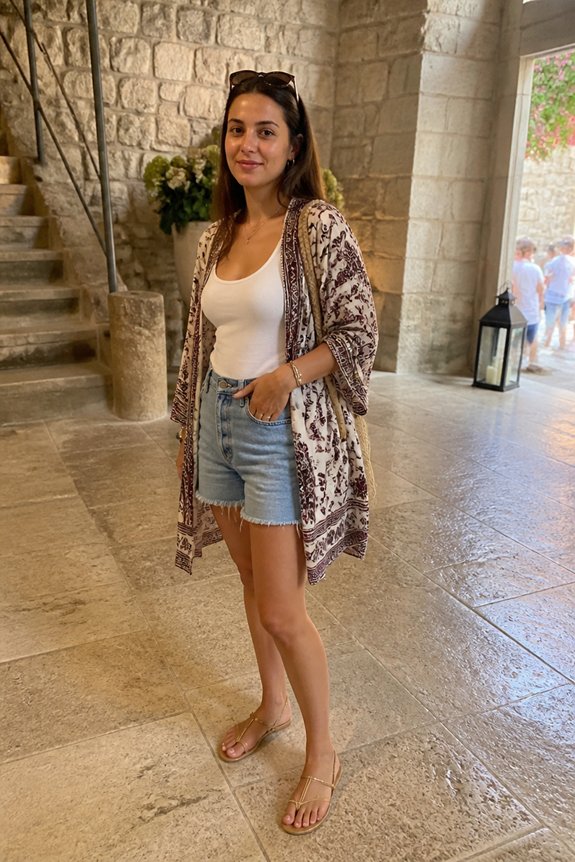 casual summer layered outfit