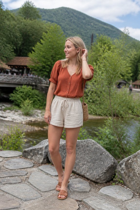 casual summer travel outfit