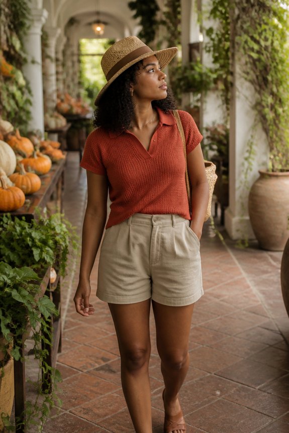 casual warm weather ensemble