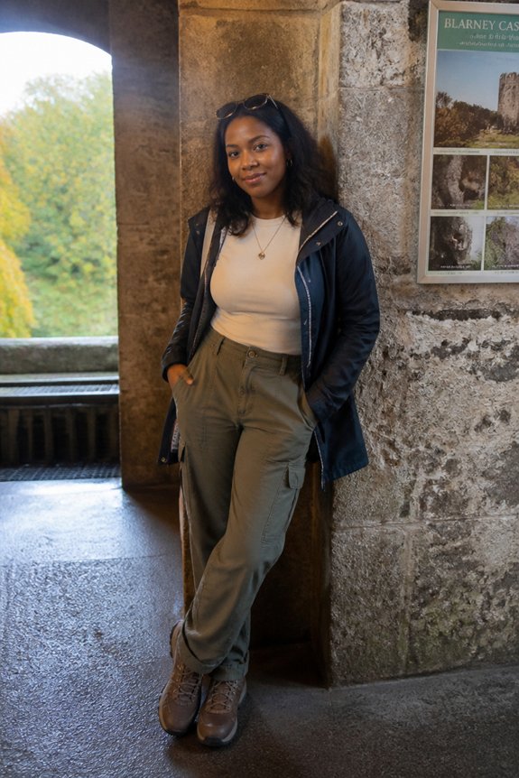casual weather ready layered outfit
