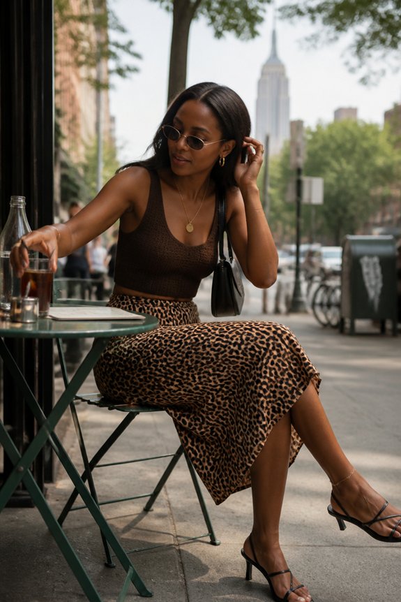 chic animal print ensemble