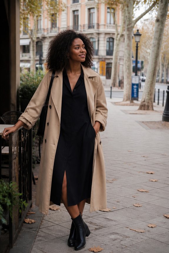 chic black dress ensemble