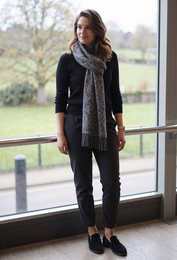 chic black knit ensemble