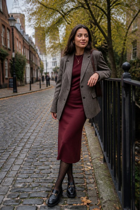 chic burgundy winter ensemble