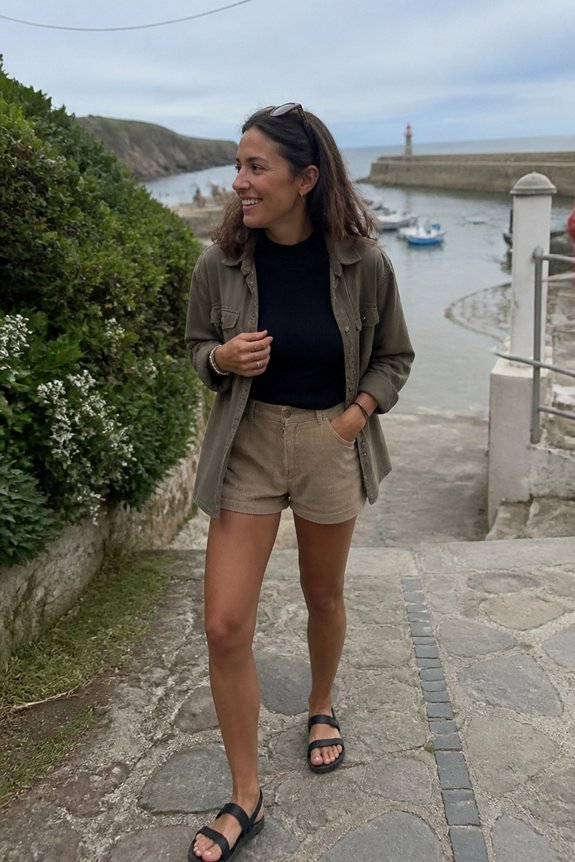 chic casual layered outfit