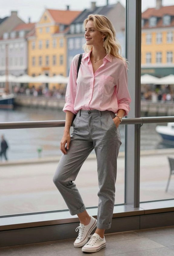 chic casual layered outfit