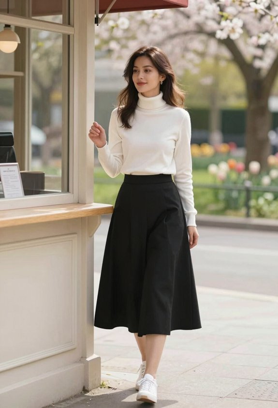 chic casual midi outfit