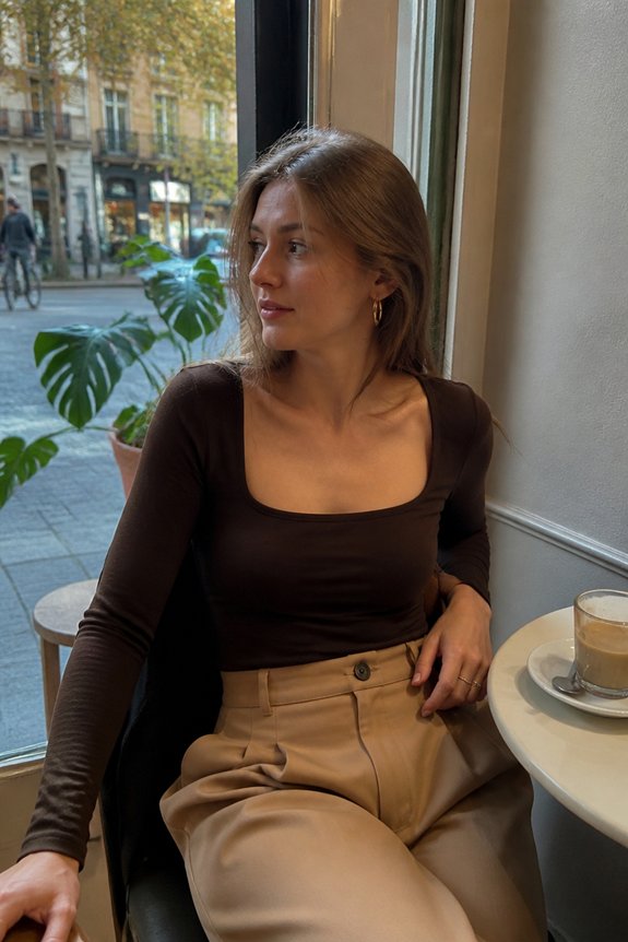 chic chocolate and camel