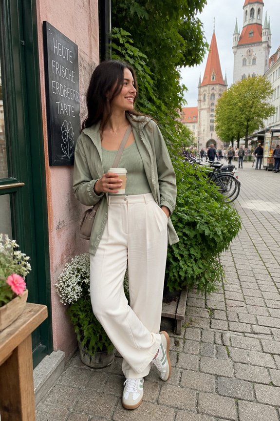 chic comfortable weather ready ensemble