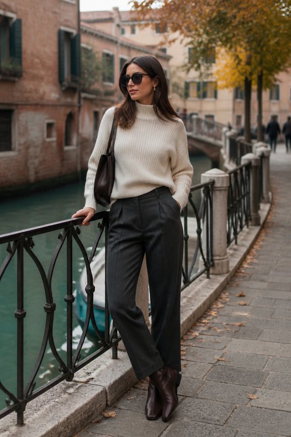 chic cozy layered accessories